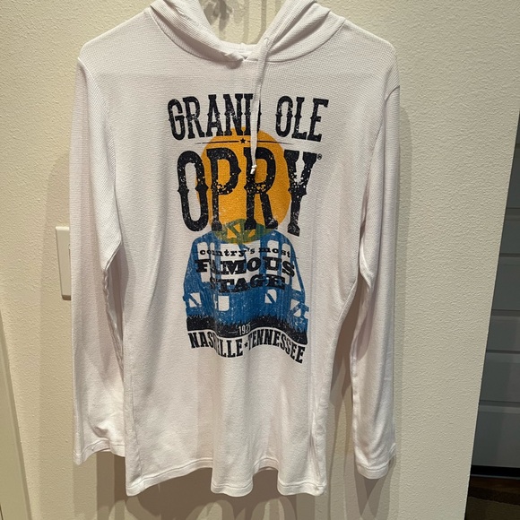 Tops - Grand Ole Opry Music City Long Sleeve Hooded Shirt 🪕🎸